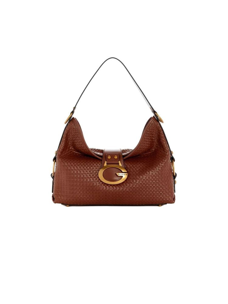 Guess Camden Shoulder Bag — Brown Polyurethane