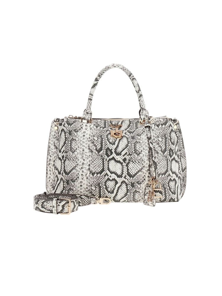 Guess Bianca Girlfriend Top Handle Bag — White Polyurethane