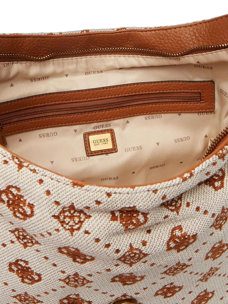Guess Camden Shoulder Bag — Cognac Polyester