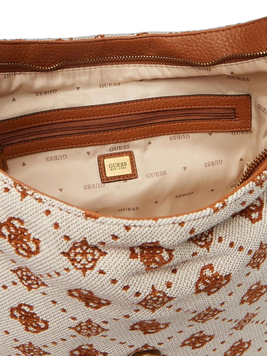 Guess Camden Shoulder Bag — Cognac Polyester