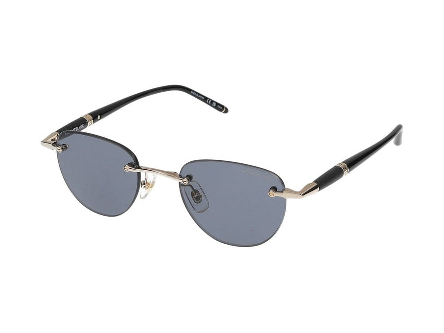 Montblanc Mb0412s Metal Frame Sunglasses — Gold