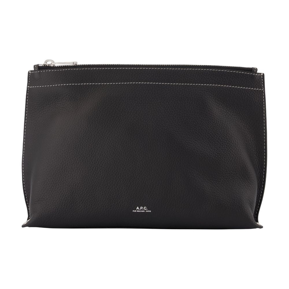 A.p.c. Clutch — Black Cowhide Wallet