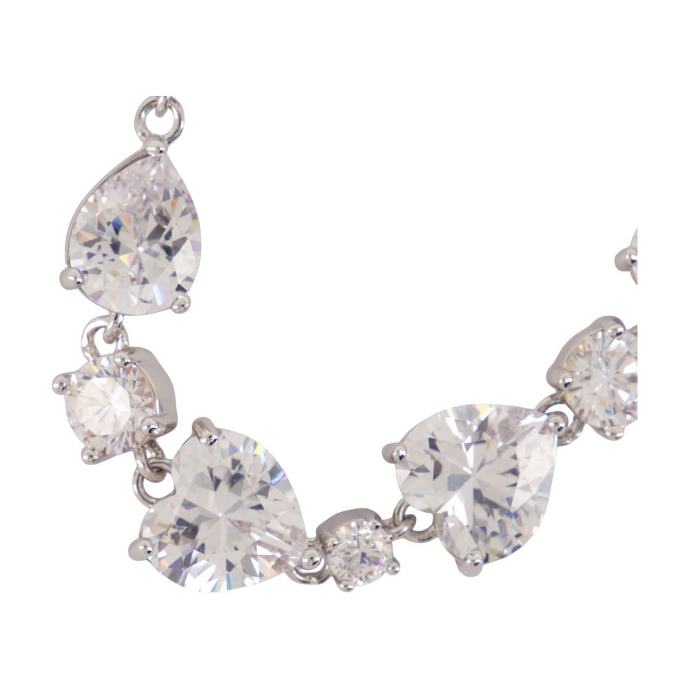 Self-Portrait Crystal Droplet Bracelet — Silver Pearls Bracelets