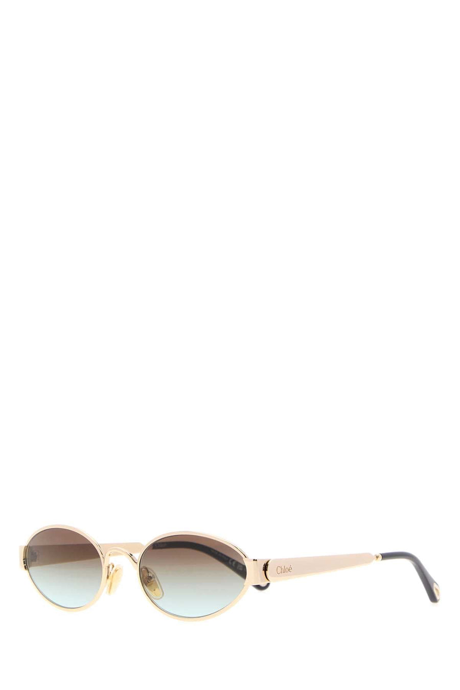 Chloé Glasses Gold Metal Sunglasses —
