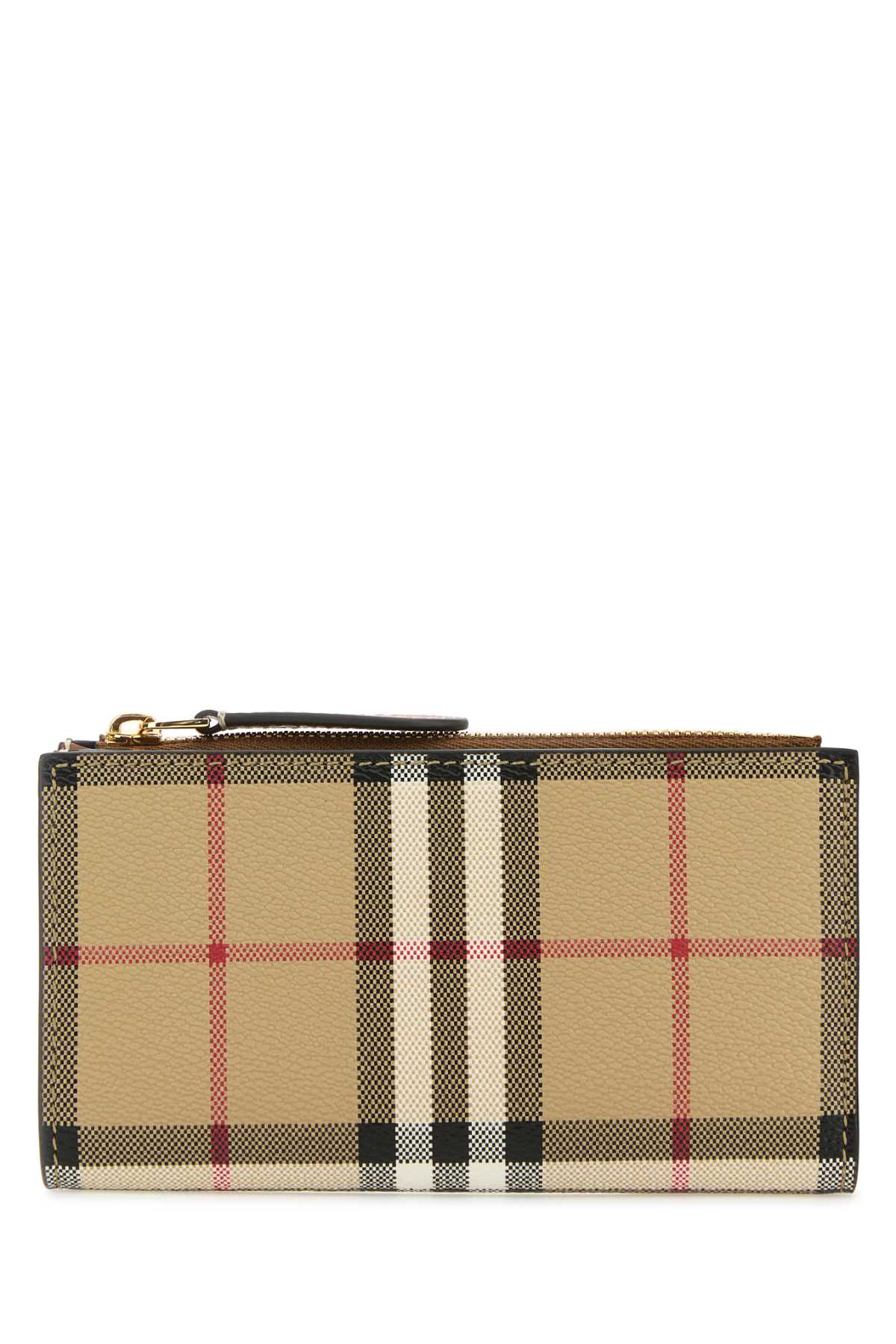 Burberry Tartan Check Wallet — Beige