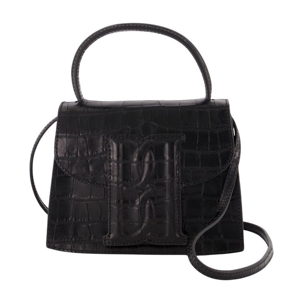 By Malene Birger Top Handle Bag — Black Calfskin
