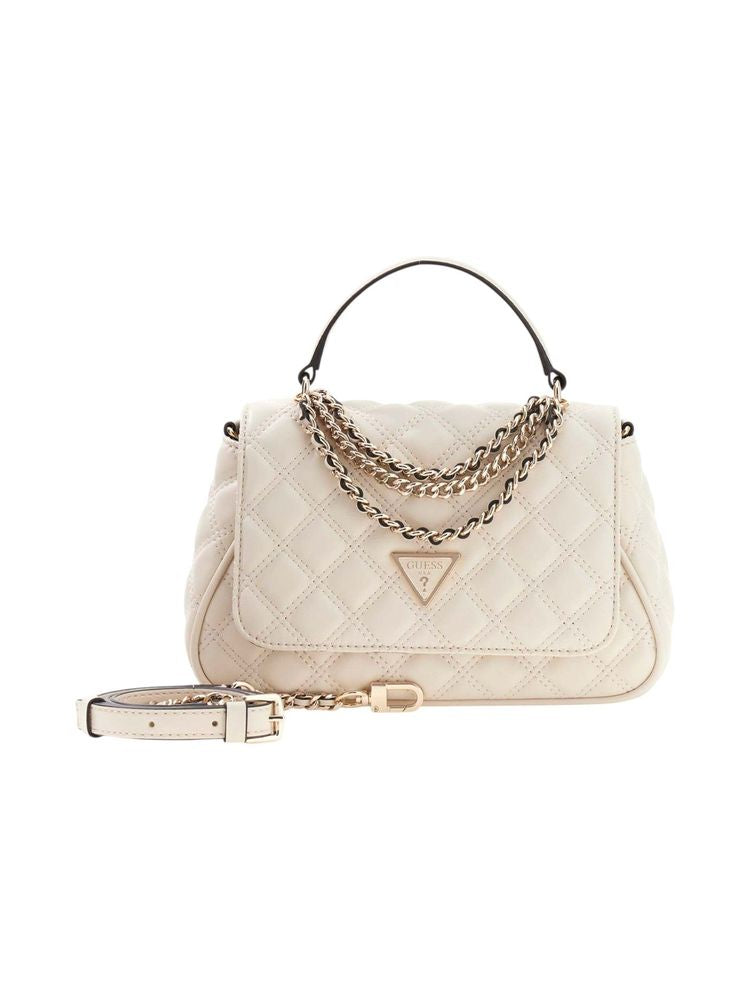 Guess Giully Ii Top Handle Bag — Beige Polyurethane