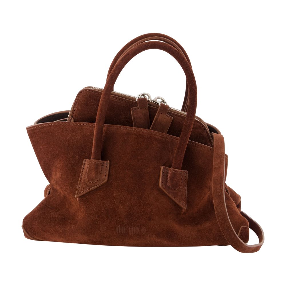 The Attico La Passeggiata Top Handle Bag — Brown Calfskin