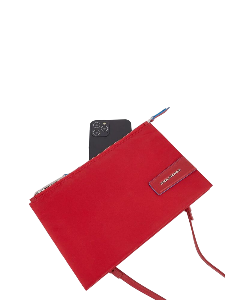 Piquadro Recycled Nylon Clutch — Red