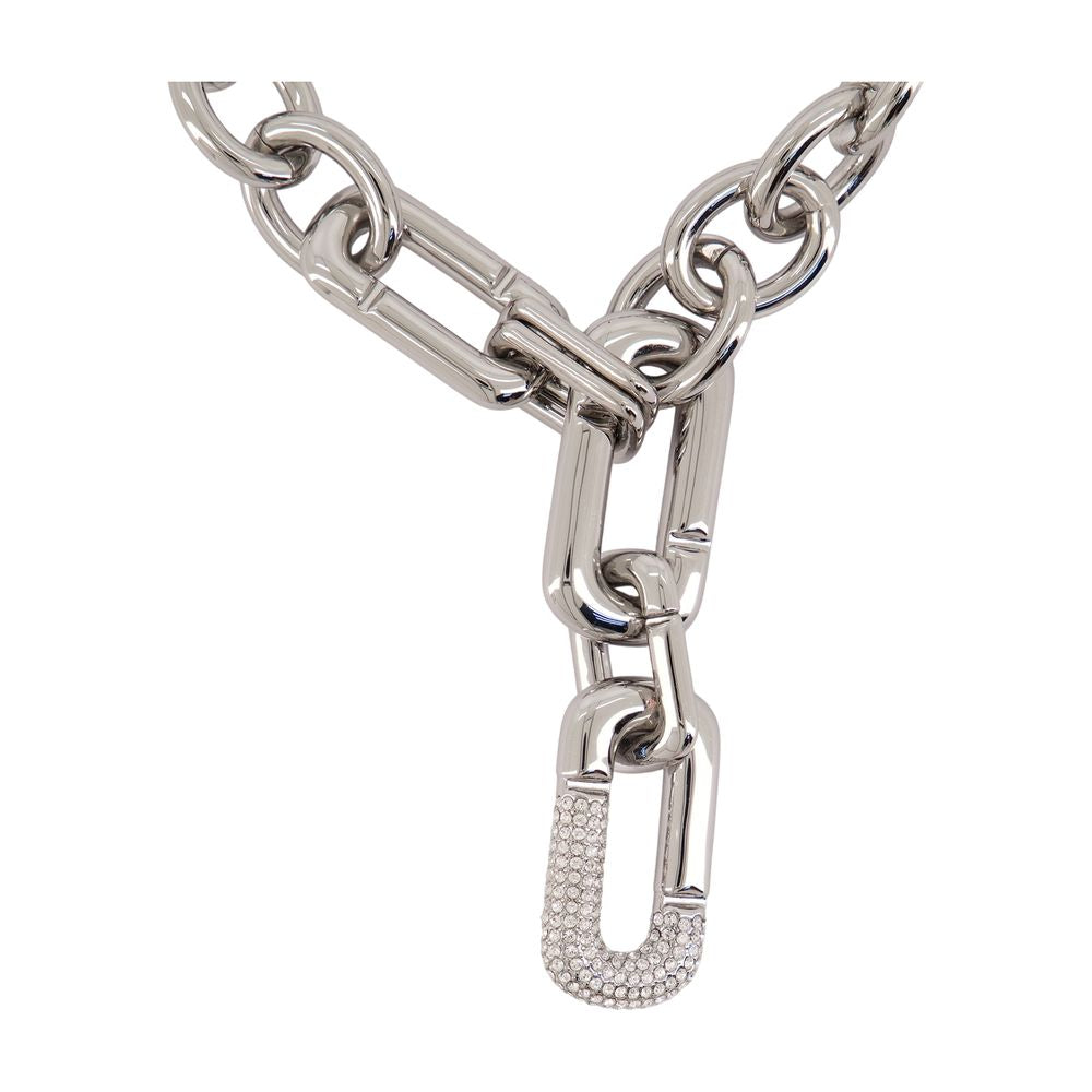 Marc Jacobs Chain Link Statement Necklace — Silver Metal Necklaces