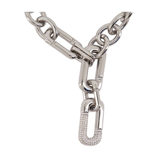 Marc Jacobs Chain Link Statement Necklace — Silver Metal Necklaces