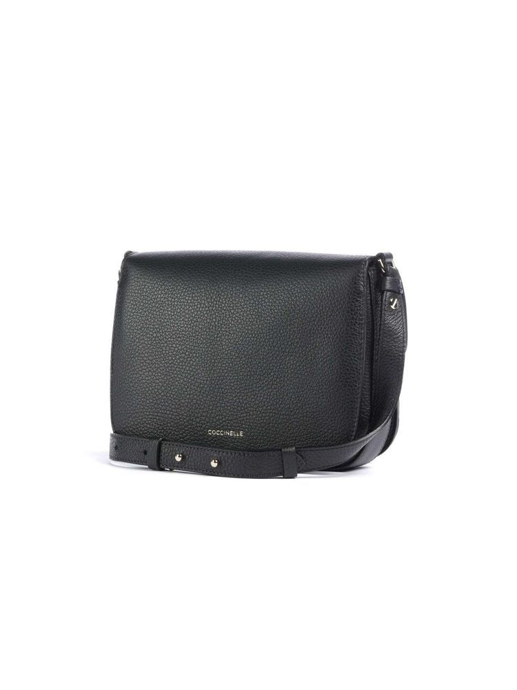 Coccinelle Shoulder Bag — Black Cowhide