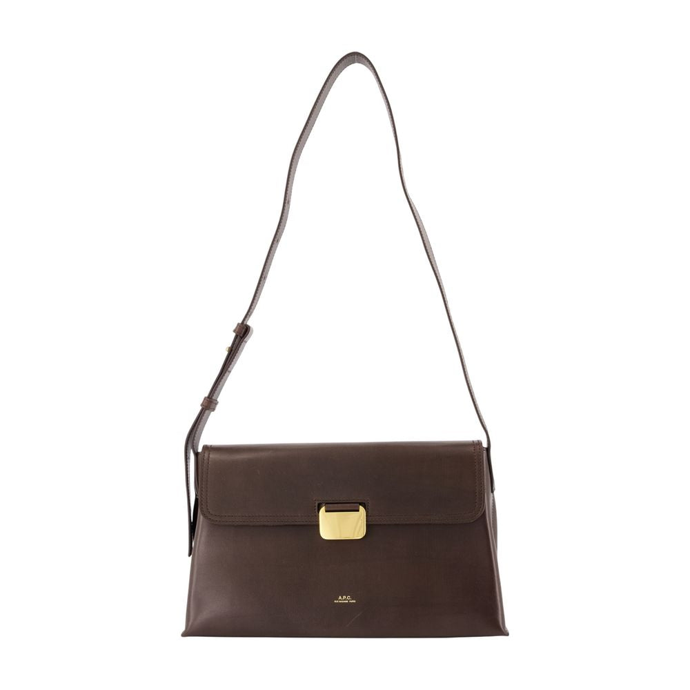 A.p.c. Simone Shoulder Bag — Brown Cowhide