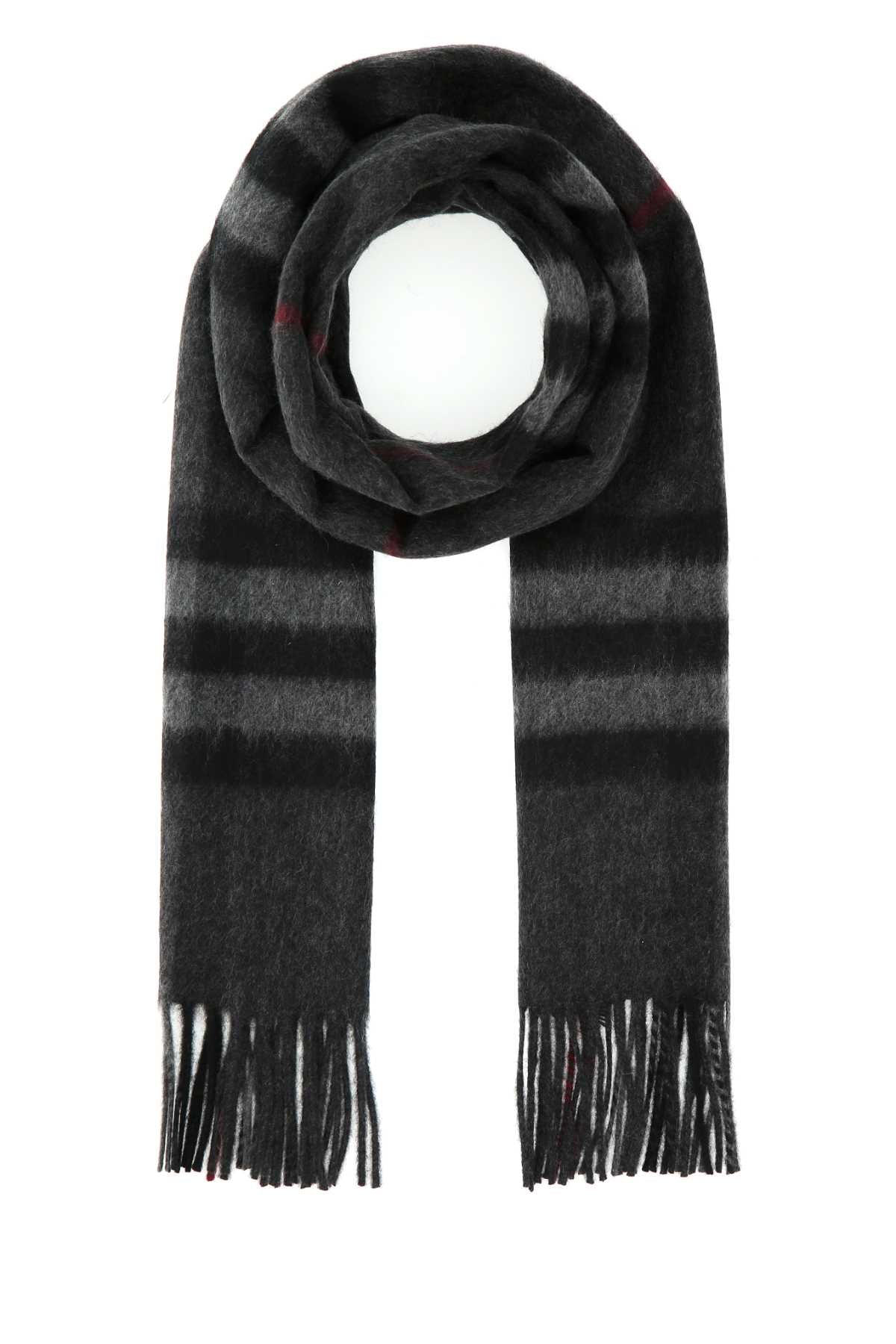 Burberry Cashmere Scarf — Charcoal Exterior: Scarfs