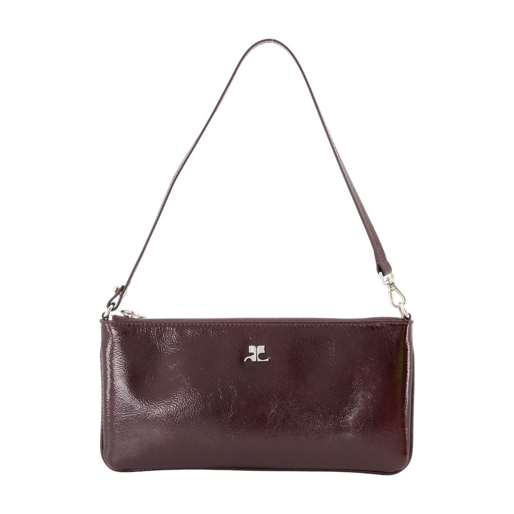 Courrèges Ac Shoulder Bag — Burgundy Calfskin