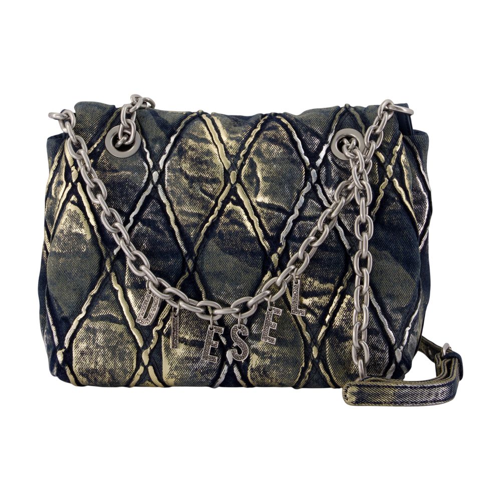 Diesel Charm-D Shoulder Bag — Gray Cotton