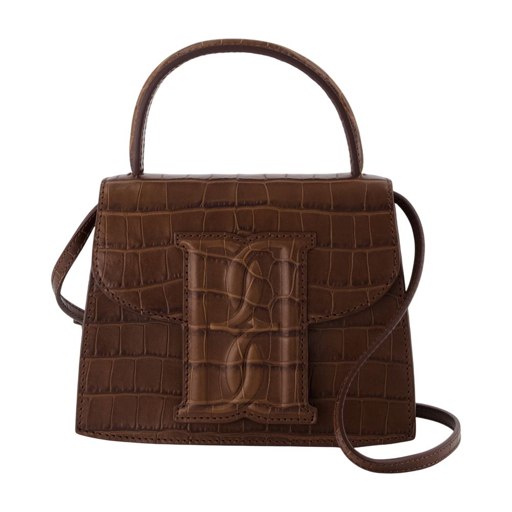 By Malene Birger Ramil Top Handle Bag — Brown Calfskin