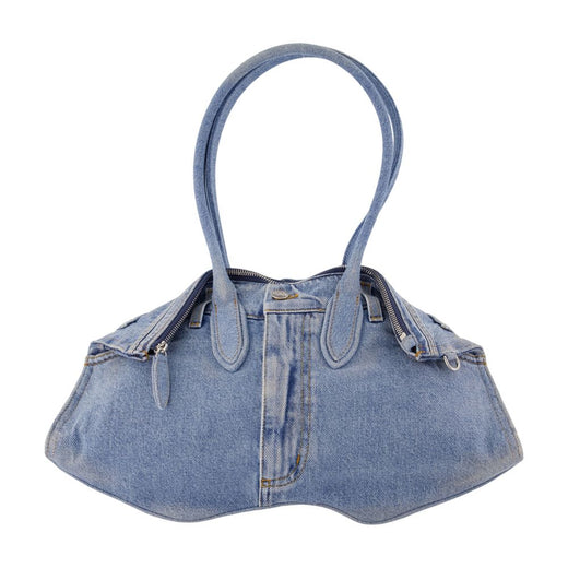 Alexander Mcqueen Manta Shoulder Bag — Blue Denim