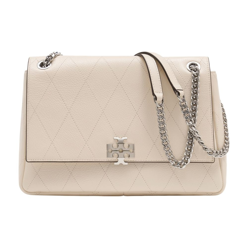 Tory Burch Charlie Shoulder Bag — Beige Lambskin