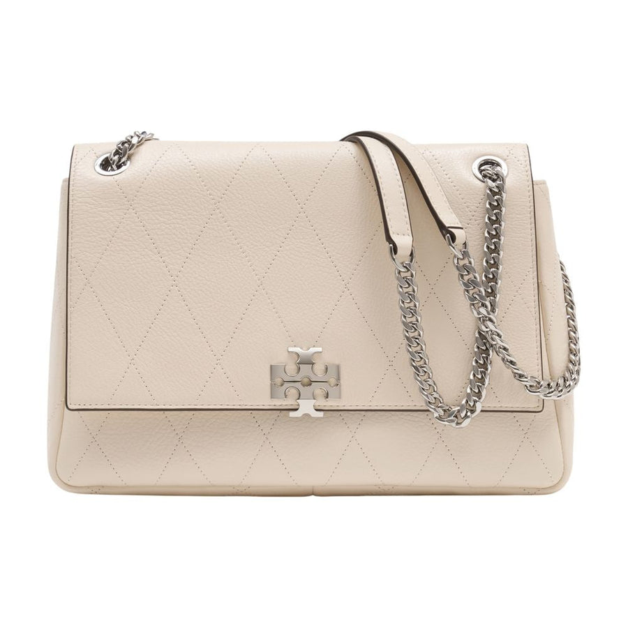 Tory Burch Charlie Shoulder Bag — Beige Lambskin
