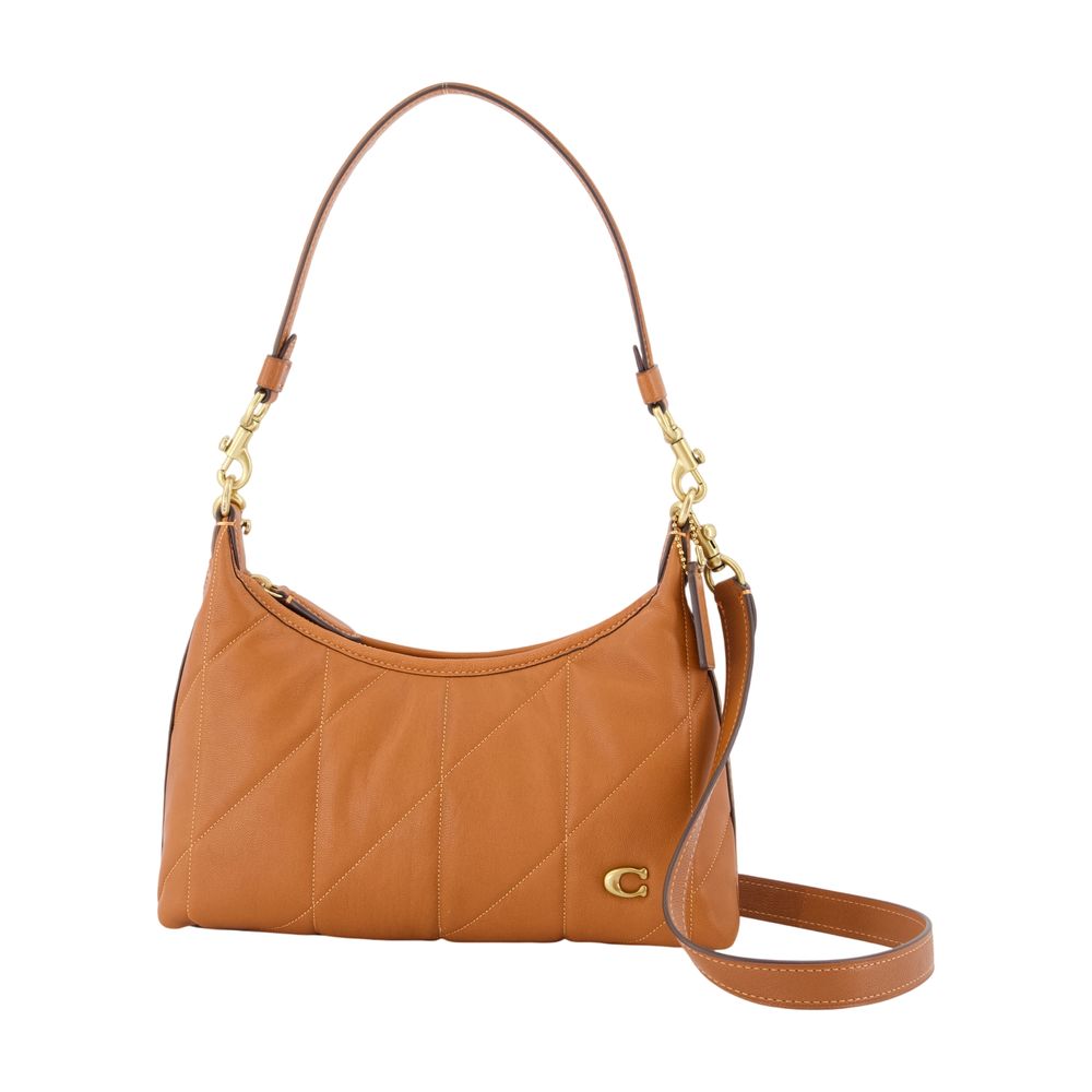 Coach Quilted Leather Shoulder Bag — Brown Cowhide