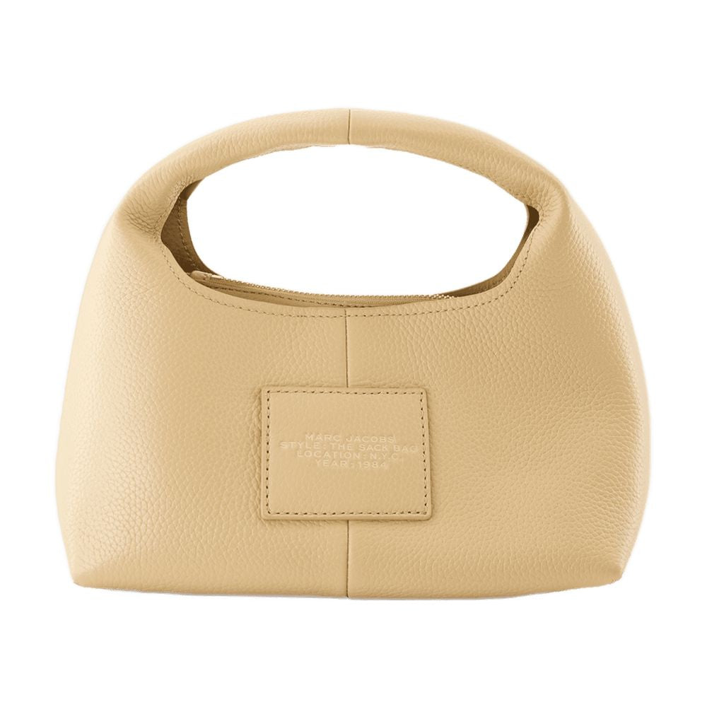Marc Jacobs Textured Cowhide Shoulder Bag — Beige