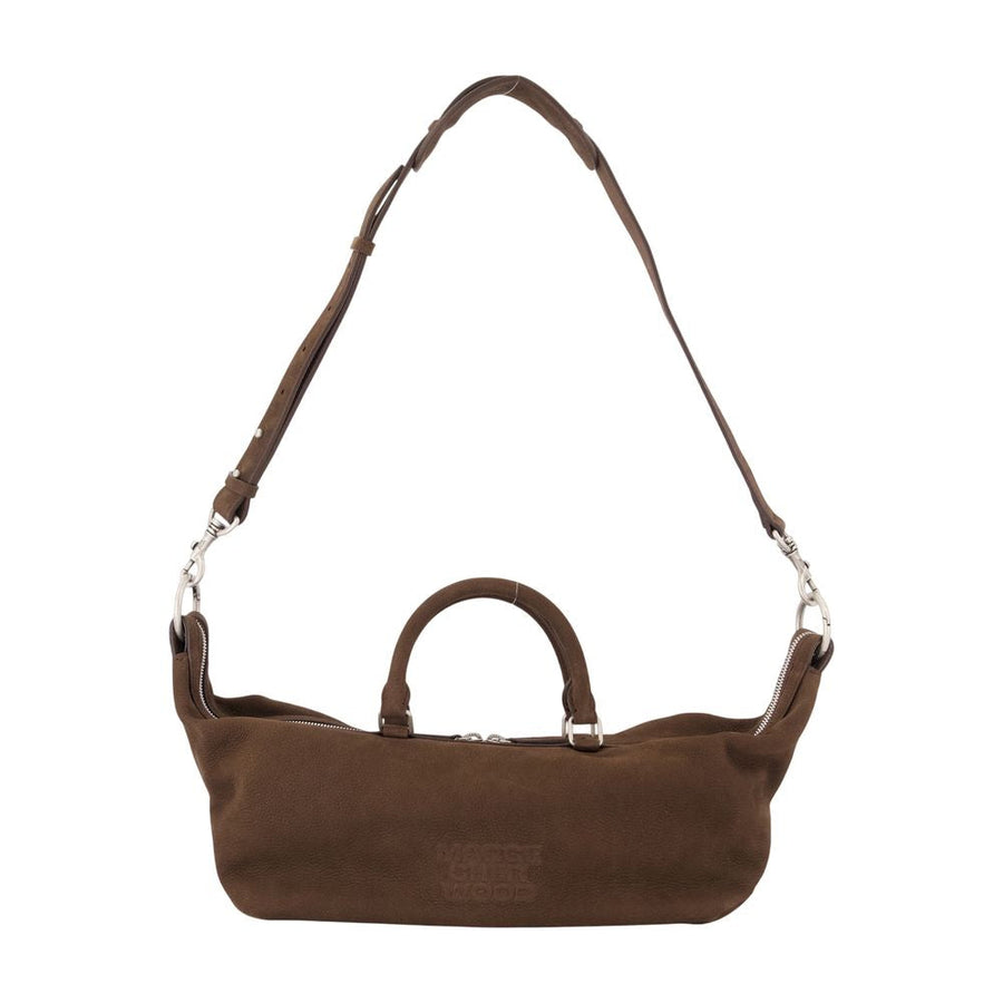 Marge Sherwood Crescent Dumpling Cowhide Shoulder Bag — Brown