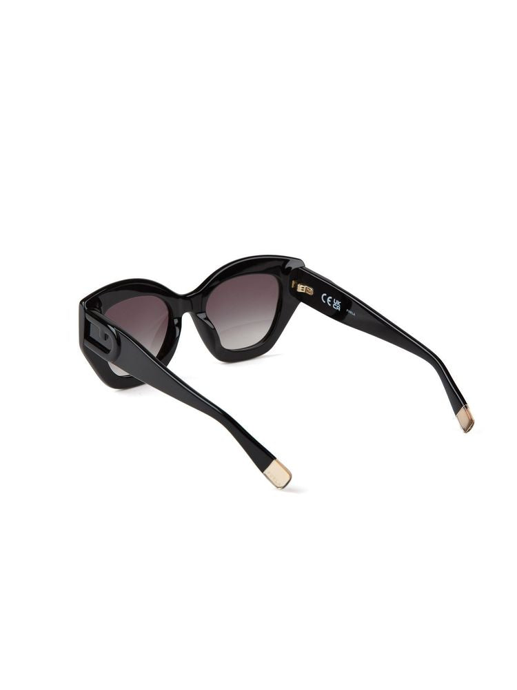 Furla Sfu985 Gradient Lens Sunglasses — Black Acetate