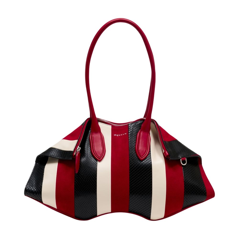 Alexander Mcqueen Manta Shoulder Bag — Red Exotic_leather