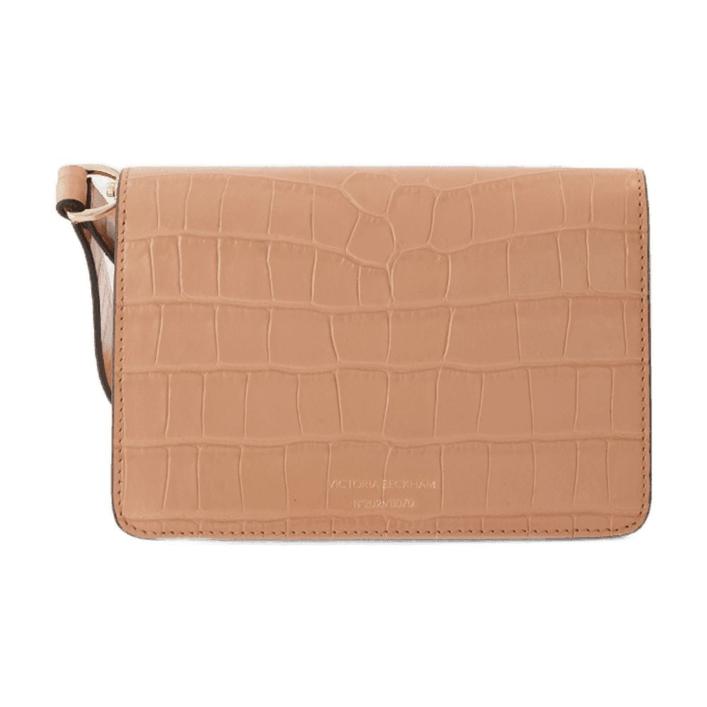 Victoria Beckham Nano Dorian Card Case — Beige Calfskin Cases