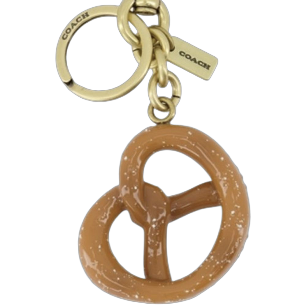 Coach Pretzel-Shaped Acetate Charm Key Case — Multicolor Metal Keychains
