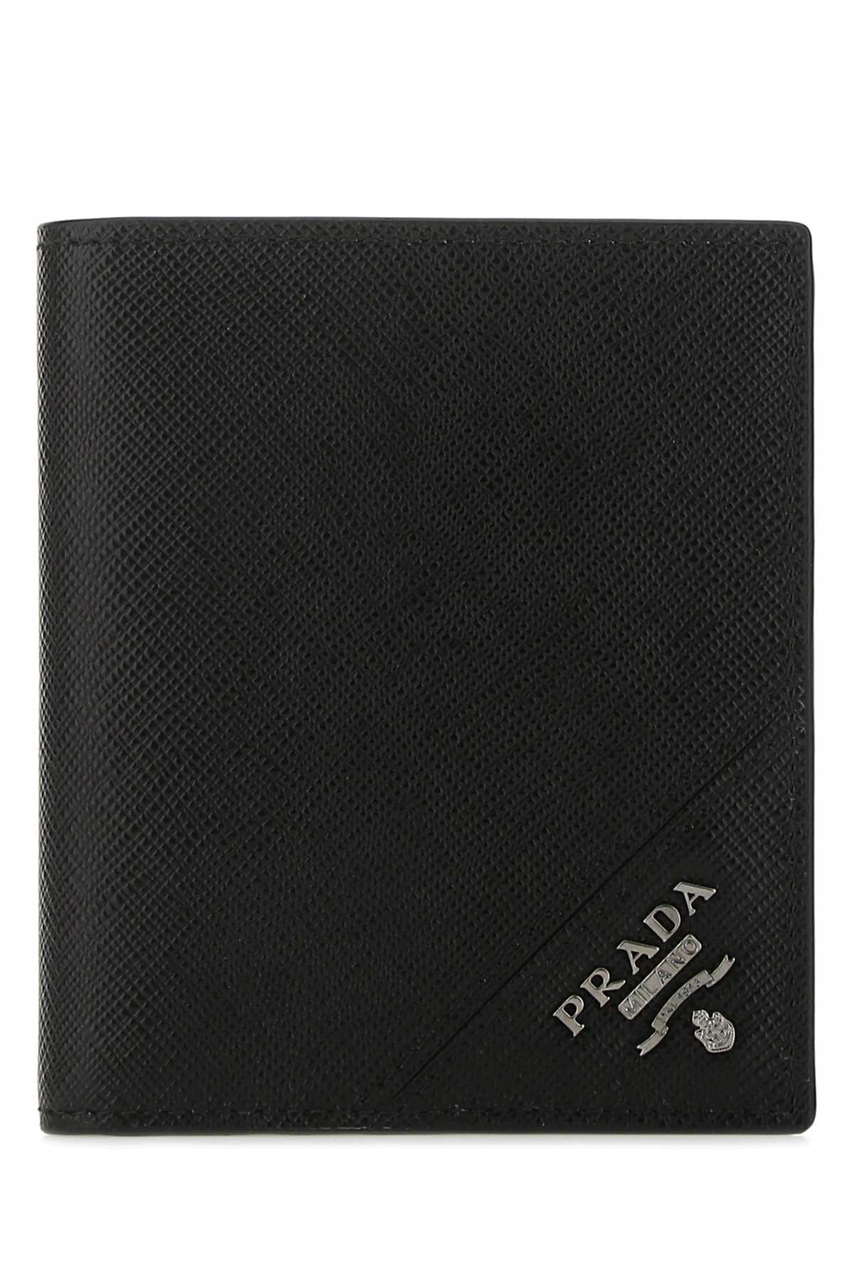 Prada Vitello Leather Wallet — Black