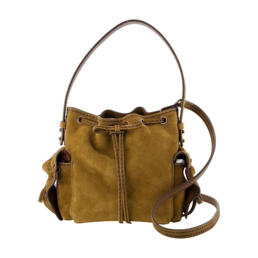 Acne Studios Multipocket Calfskin Crossbody Bag — Brown