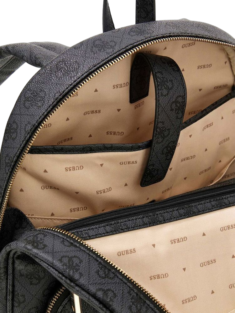 Guess Coal Logo Polyurethane Backpack — Gray