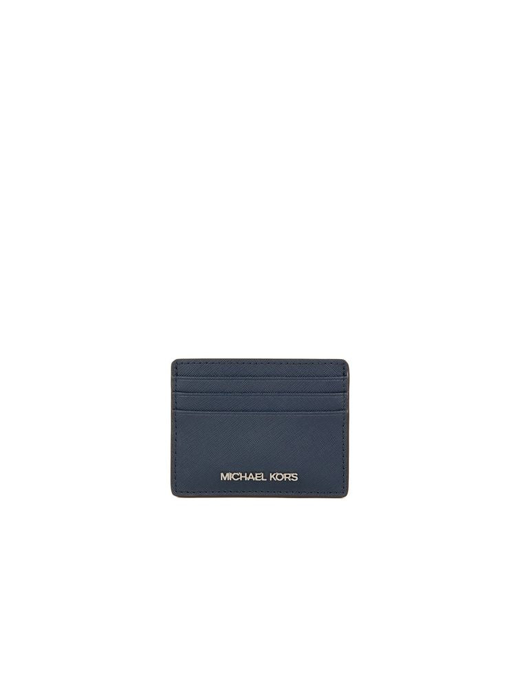 Michael Kors Jet Set Card Case — Navy Leather Cases