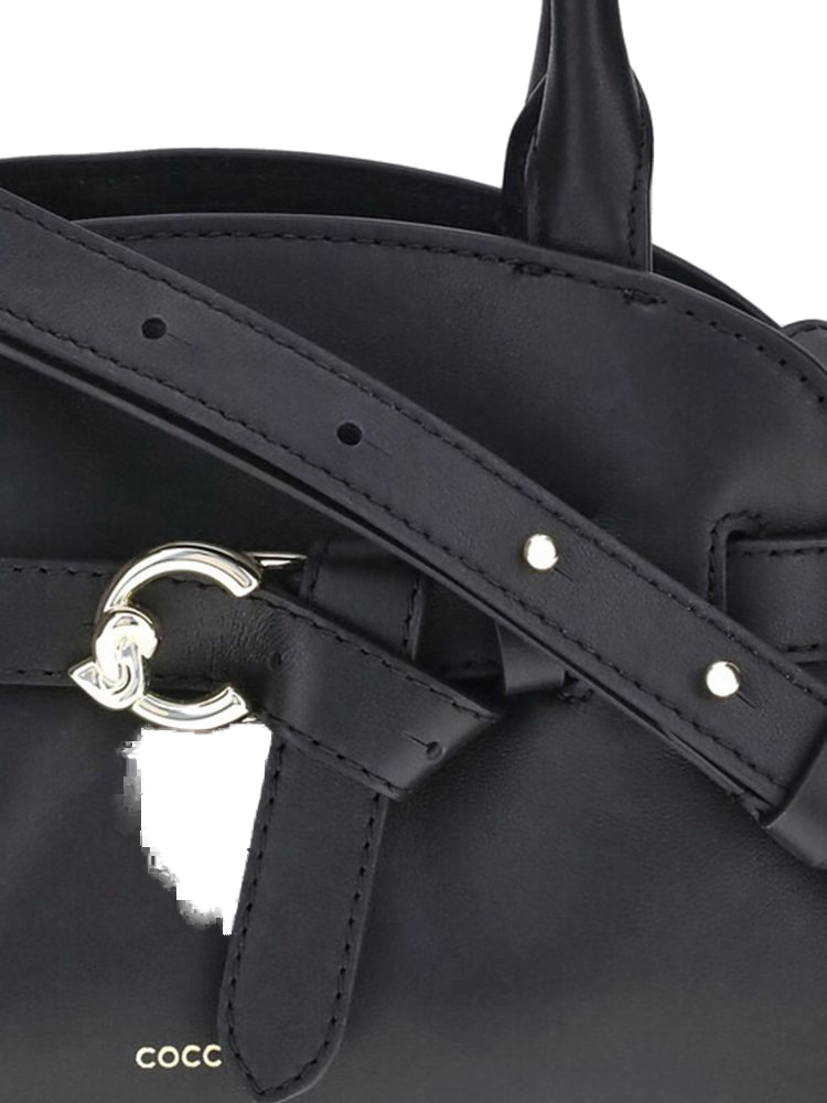 Coccinelle Smooth Cowhide Shoulder Bag — Black