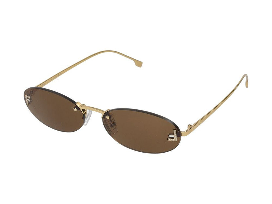Maison Fendi Fe4075us Gold-Tone Metal Frame Sunglasses — Gold Standard