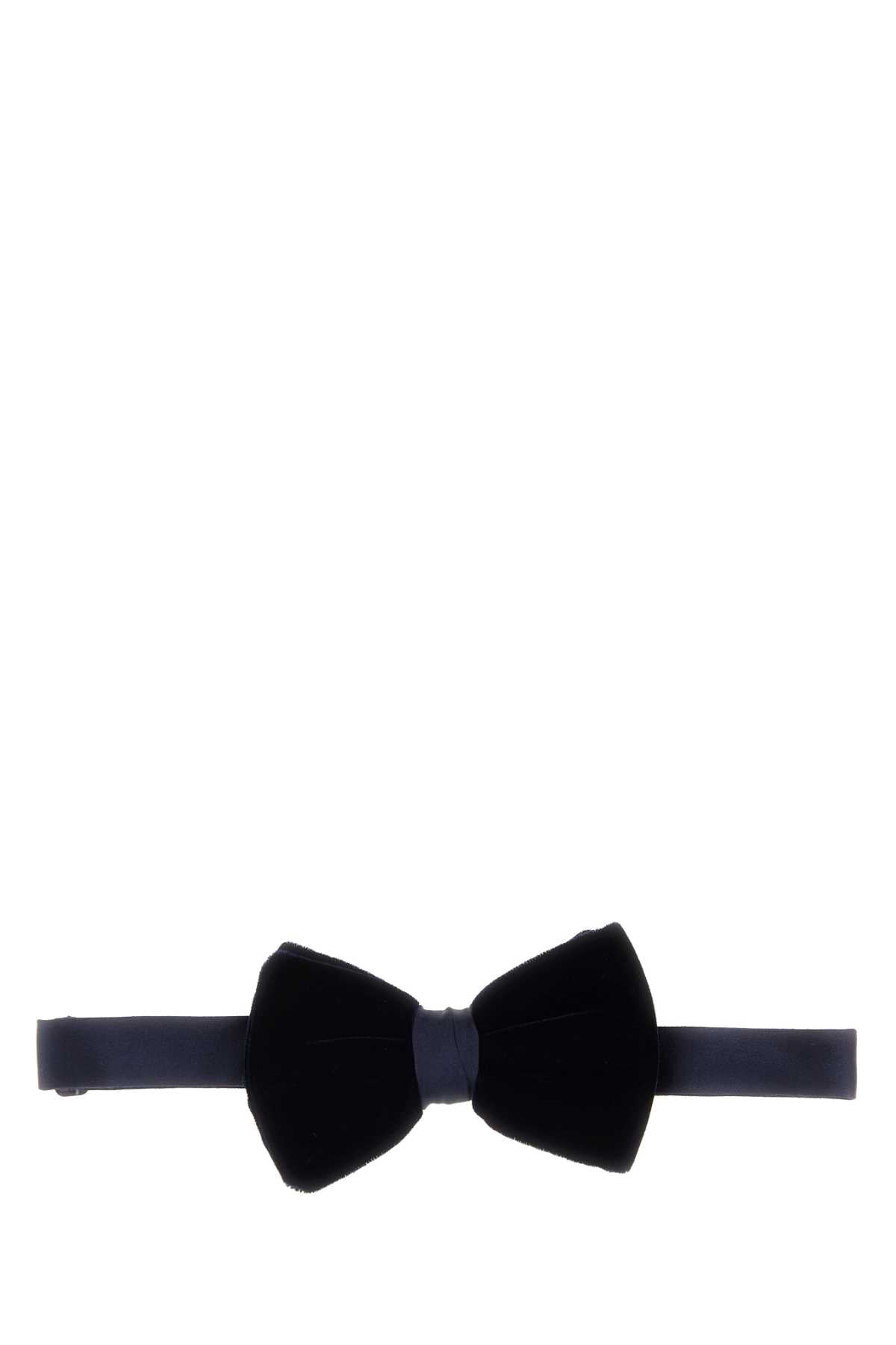 Giorgio Armani Velvet Bow Tie — Navy Ties