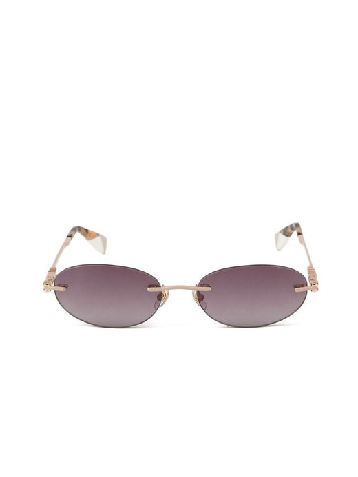 Furla Sfub29 Metal Oval Sunglasses — Beige