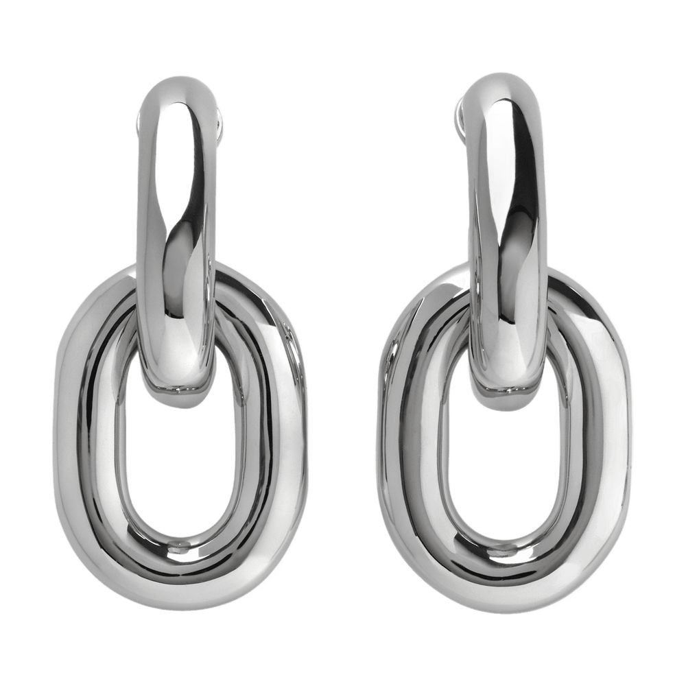Rabanne Hoops — Silver Metal Earrings