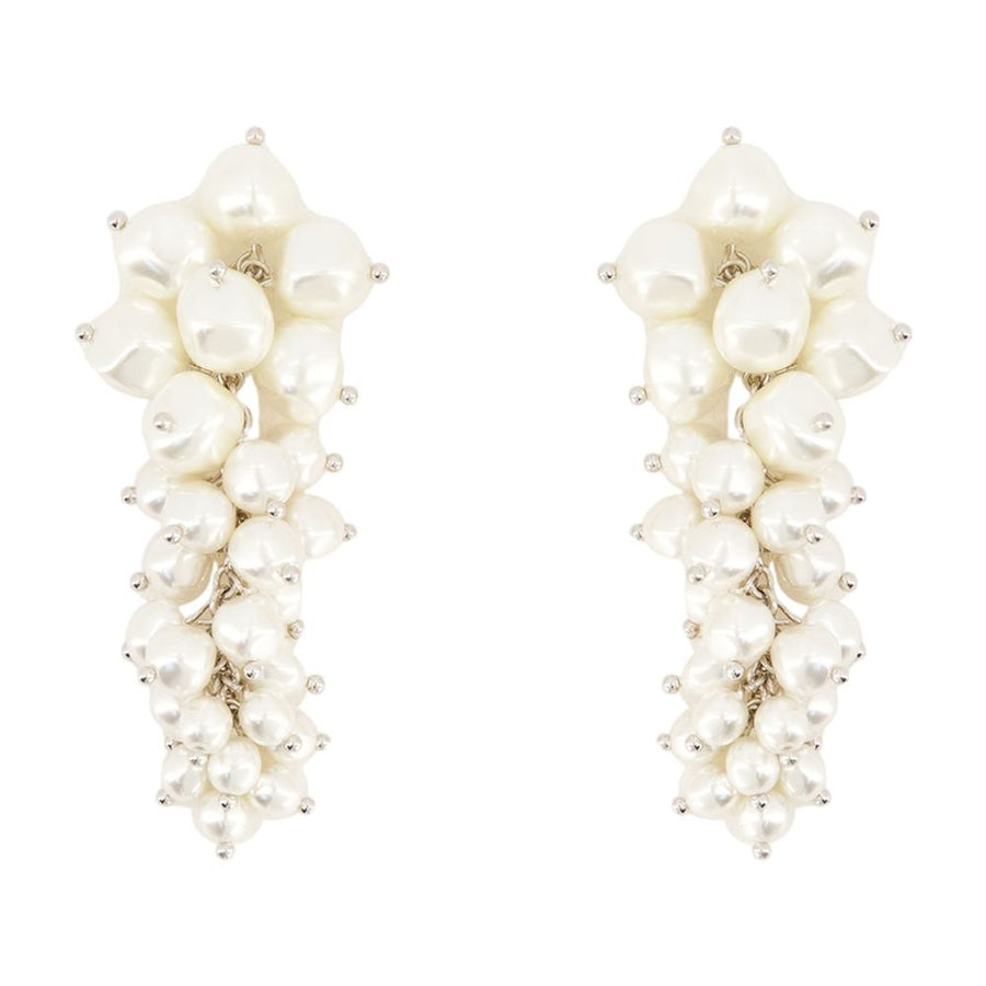 Simone Rocha Cluster Pearl Earrings — White Synthetic_pearls