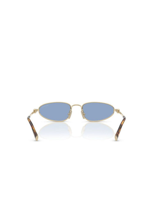 Miu Miu 0mu Metal Rectangle Sunglasses — Gold