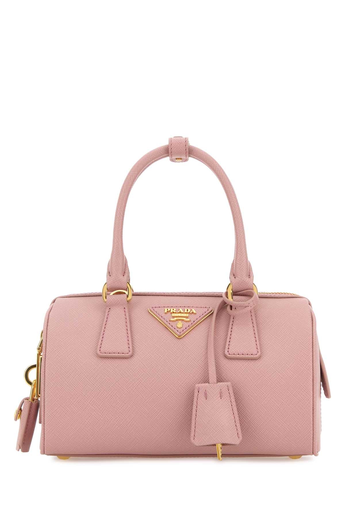 Prada Bauletto Top Handle Bag — Pink