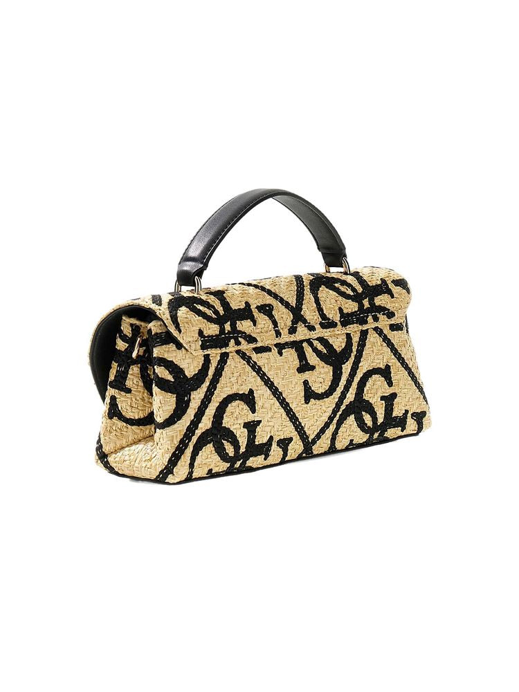 Guess Kirsten Top Handle Bag — Beige Polypropylene