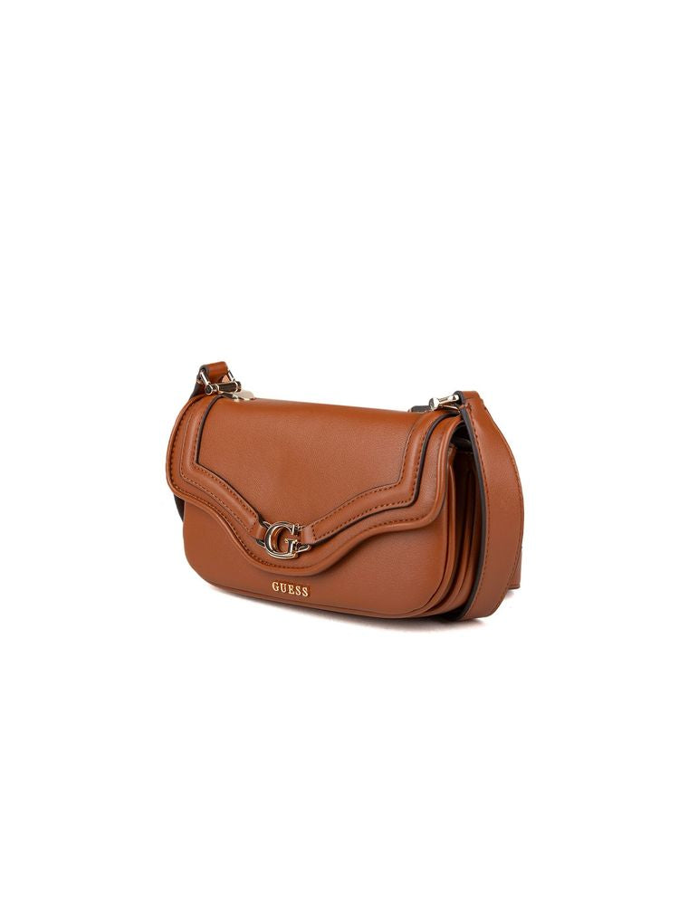 Guess Dea Crossbody Bag — Cognac Polyurethane