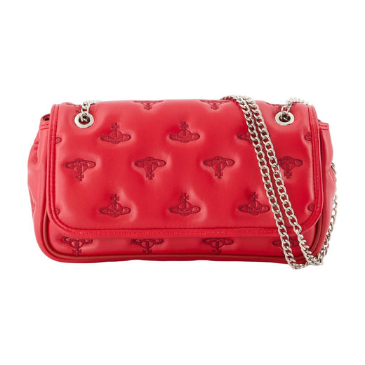 Vivienne Westwood Orb-Embroidered Crossbody Bag — Red Synthetic