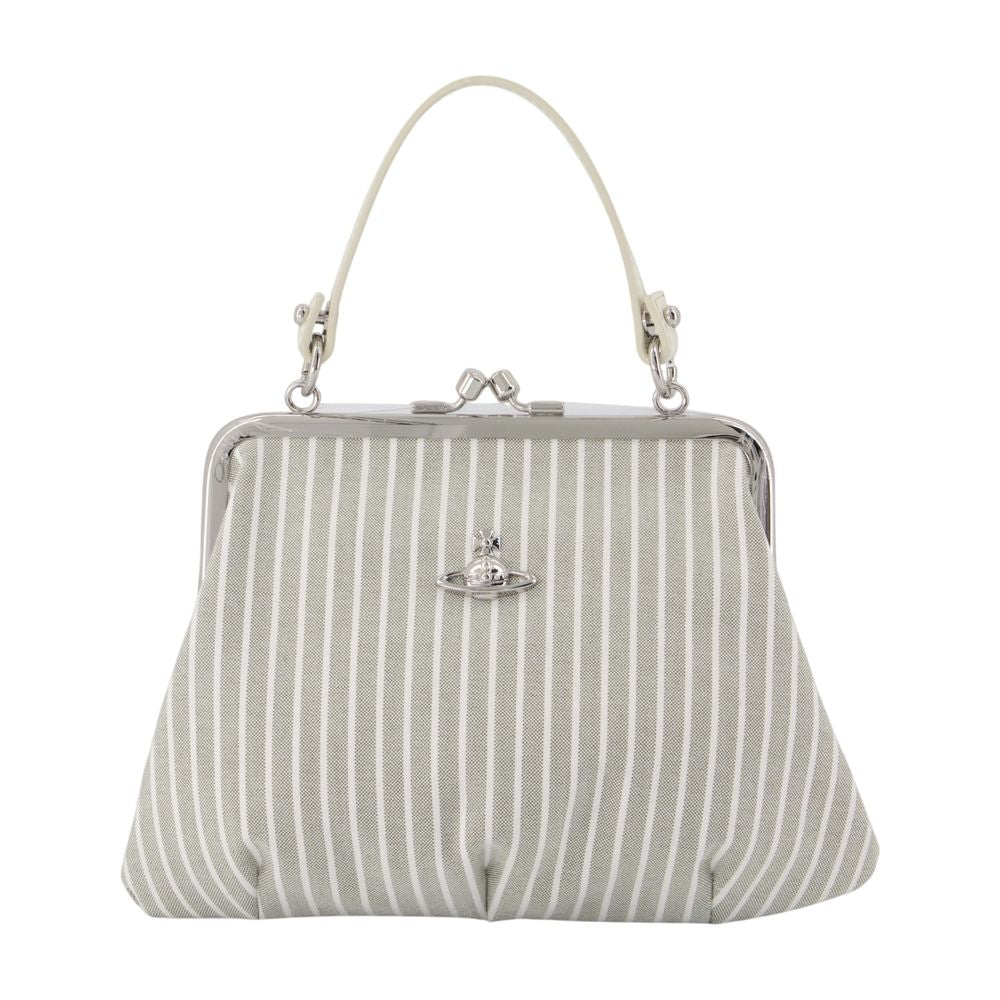 Vivienne Westwood Top Handle Bag — Gray Cotton
