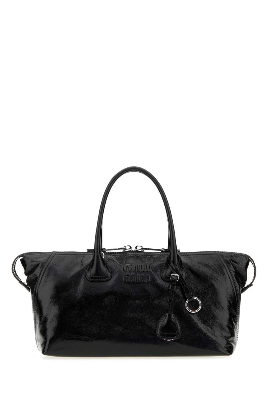 Miu Miu Vitello Leather Shoulder Bag — Black