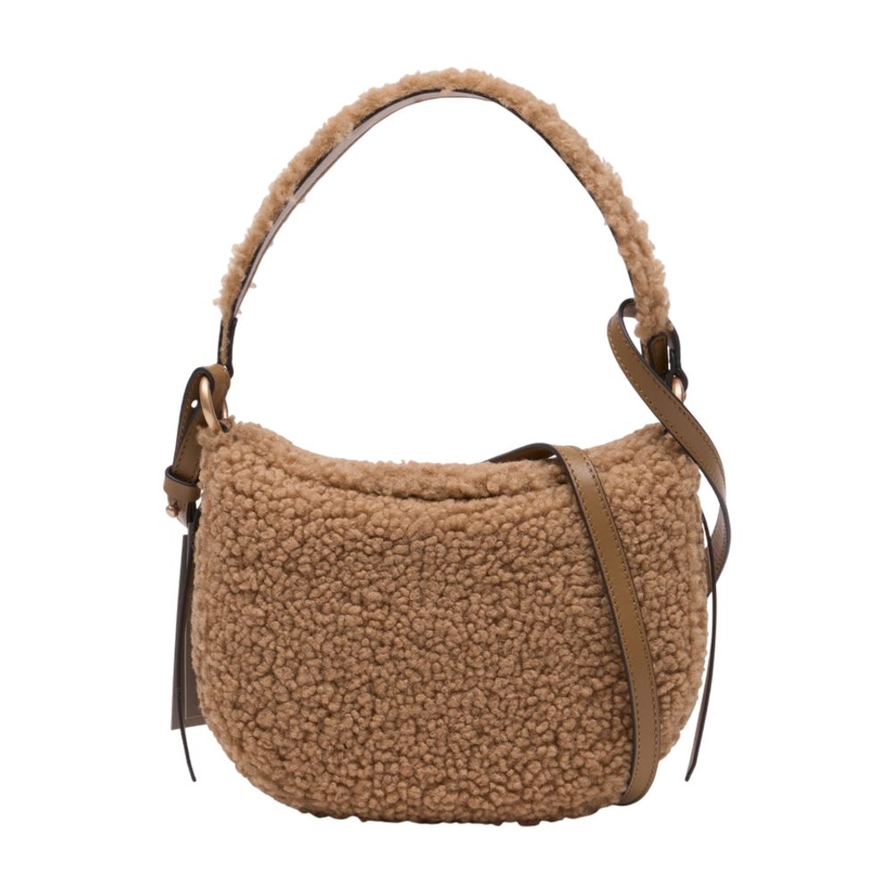 Vanessa Bruno Quilted Synthetic Shoulder Bag — Brown