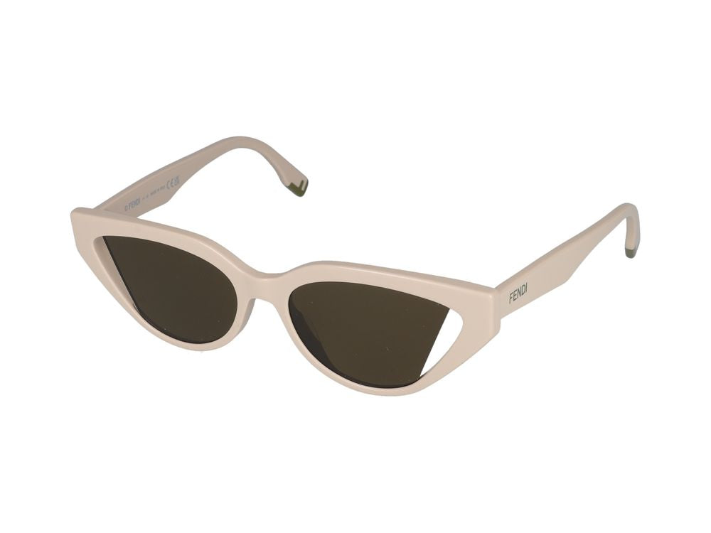 Maison Fendi Fe40009i Cat-Eye Dark Lens Sunglasses — Beige Standard